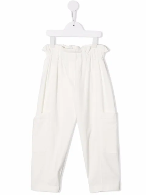 Brunello Cucinelli Kids paperbag waist trousers