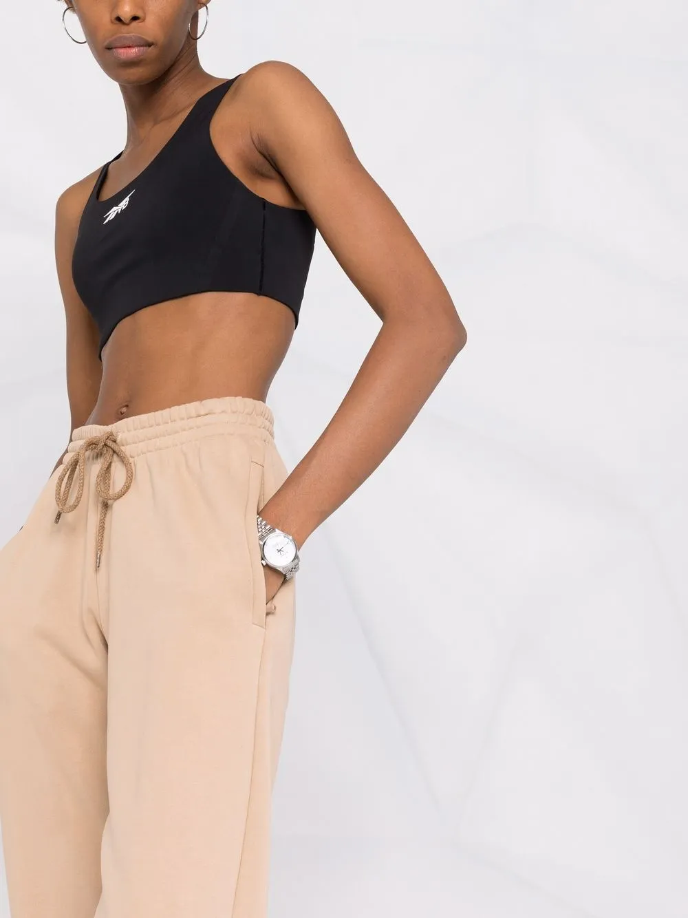 VICTORIA BECKHAM BONDED SCOOP-NECK SPORTS BRA 