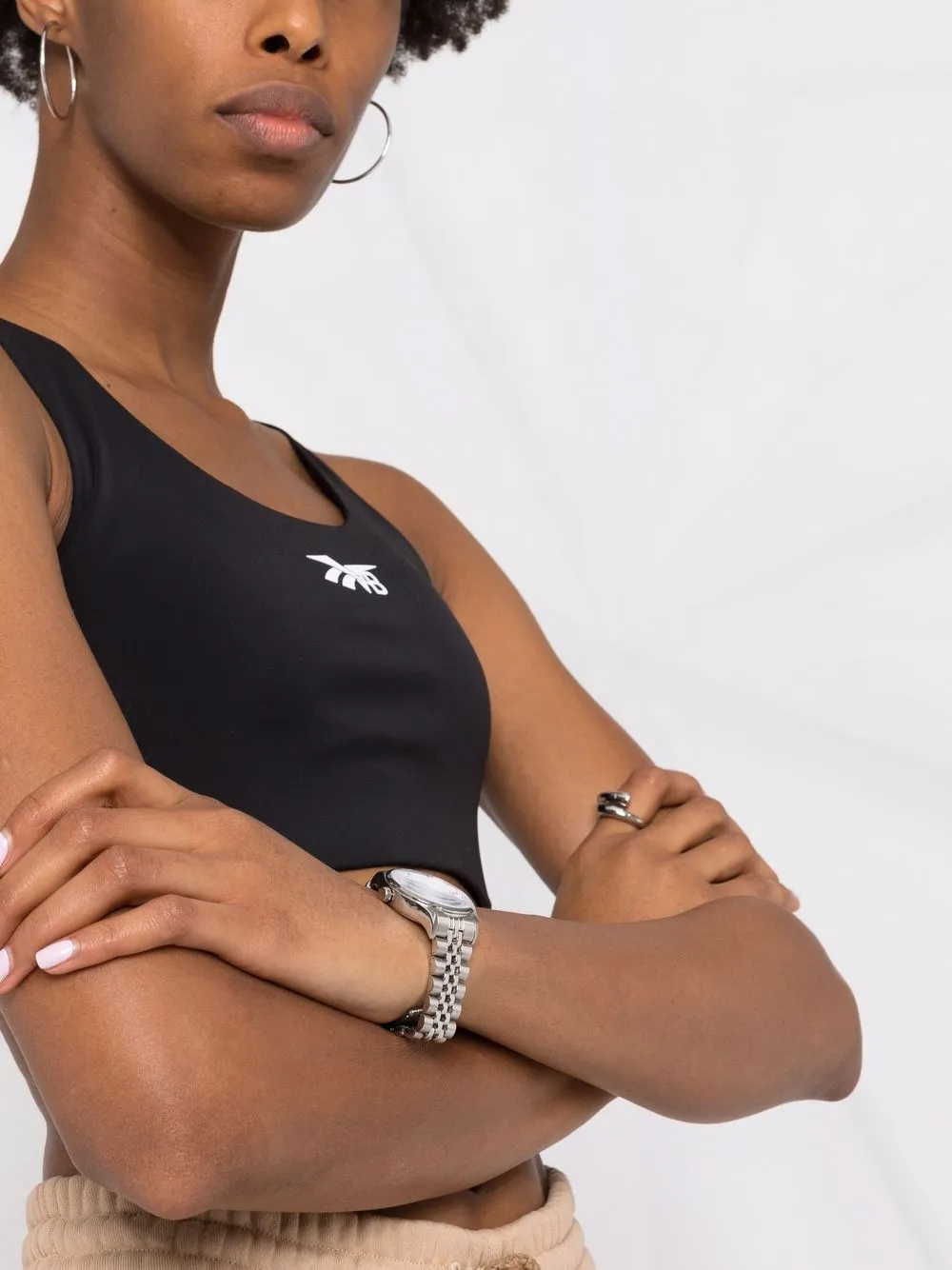 VICTORIA BECKHAM BONDED SCOOP-NECK SPORTS BRA 
