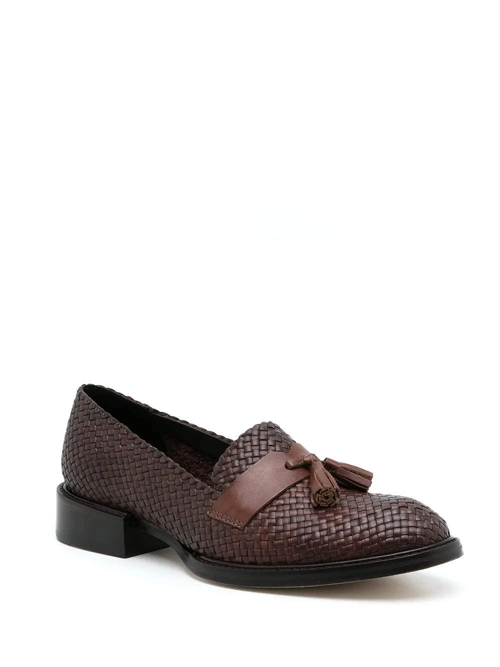 Shop Sarah Chofakian Tassel-detail Slip-on Oxford Shoes In Brown