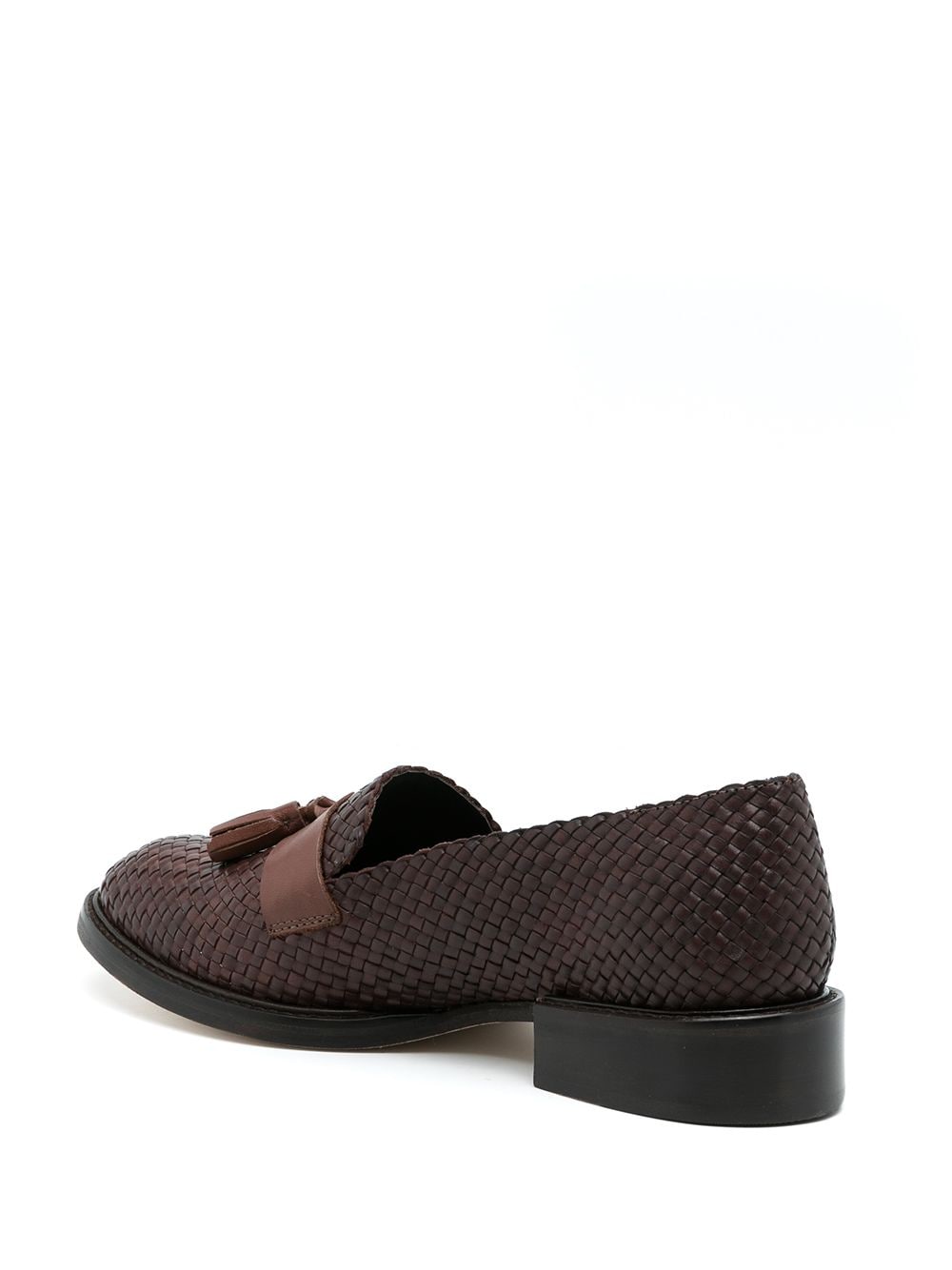 Shop Sarah Chofakian Tassel-detail Slip-on Oxford Shoes In Brown