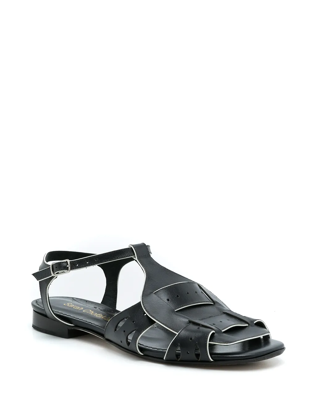 Sarah Chofakian Miller sandalen met open neus - Zwart