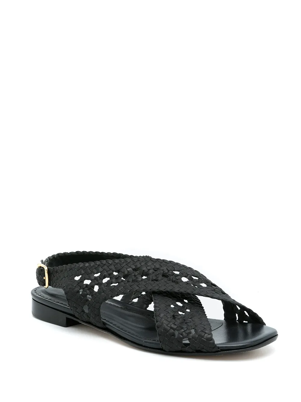 Shop Sarah Chofakian Rasteria Open-toe Sandals In Black