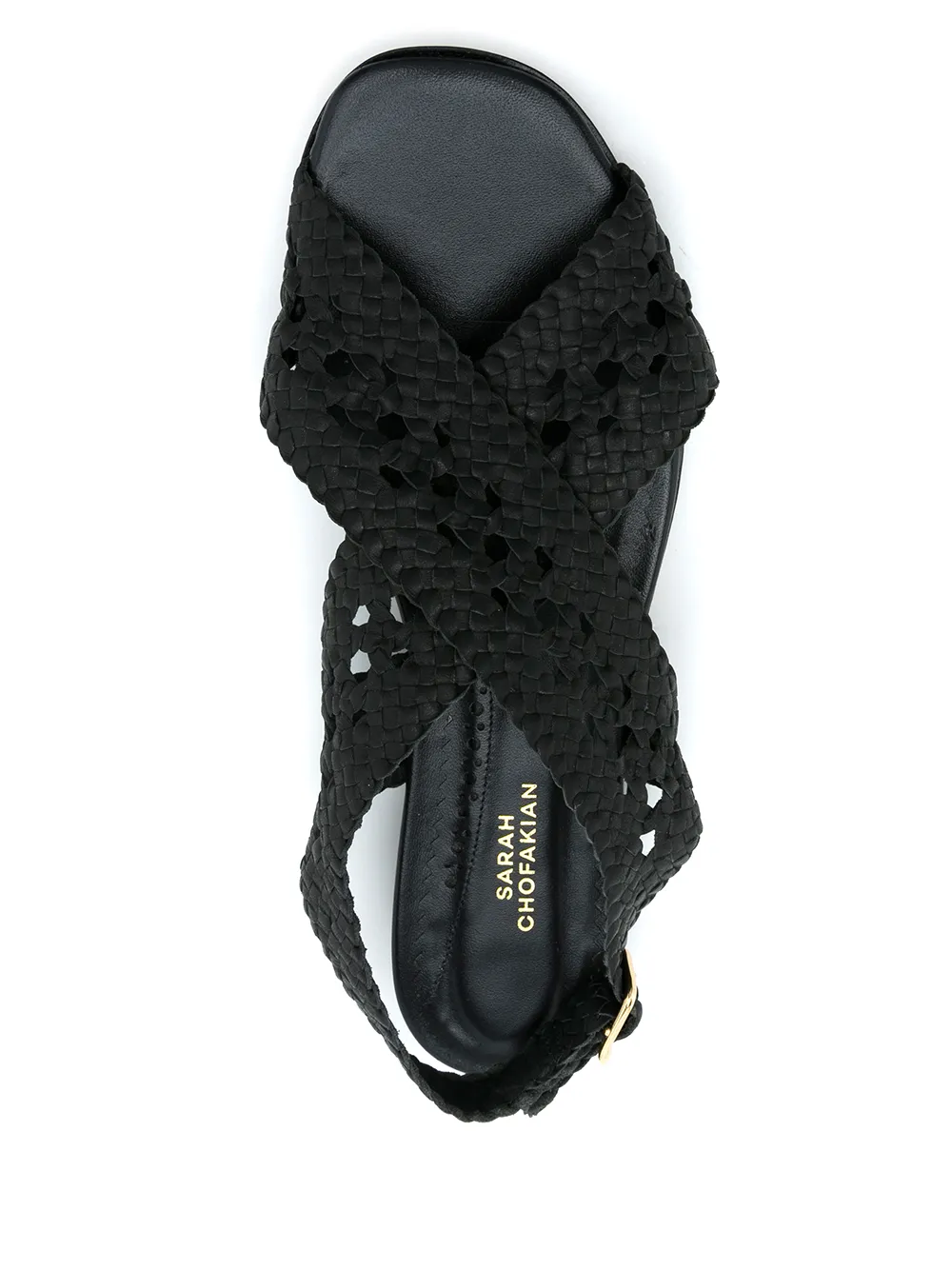 Sarah Chofakian Rasteria Open-toe Sandals In Black