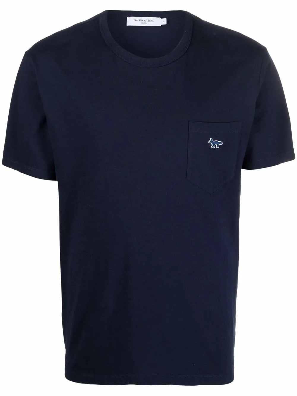 MAISON KITSUNÉ EMBROIDERED-LOGO POCKET T-SHIRT