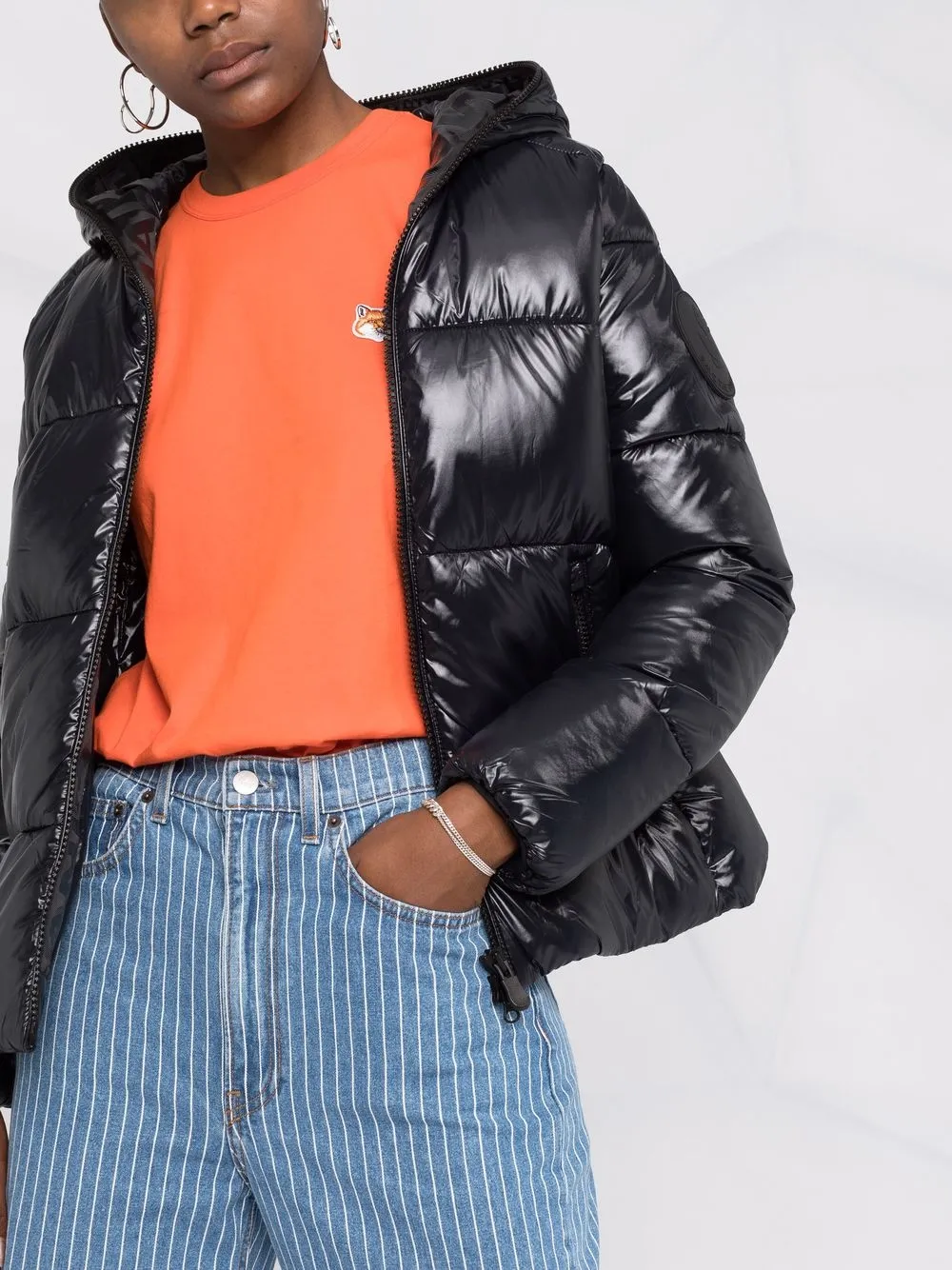 фото Maison kitsuné футболка с нашивкой