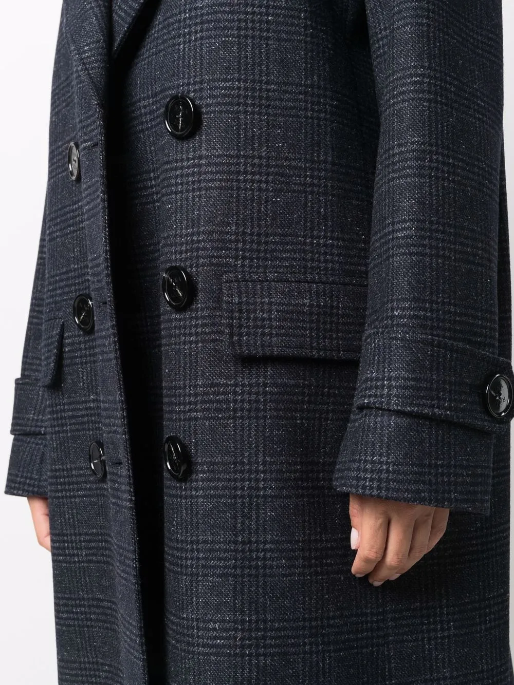 фото Nina ricci двубортное пальто в клетку