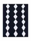 Little Bear diamond print wool blanket - Blue