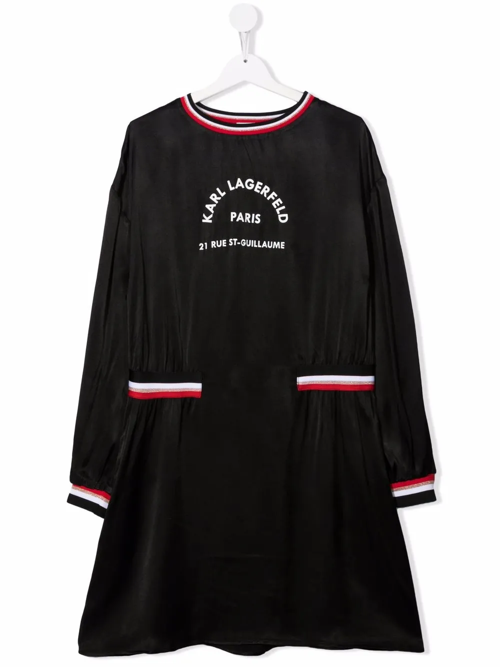 фото Karl lagerfeld kids расклешенное платье с логотипом