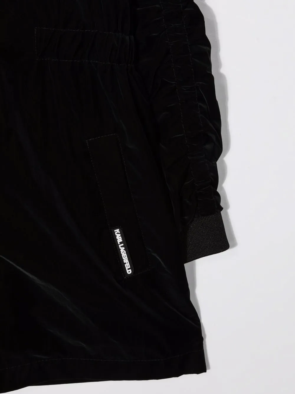 фото Karl lagerfeld kids пальто с капюшоном и логотипом