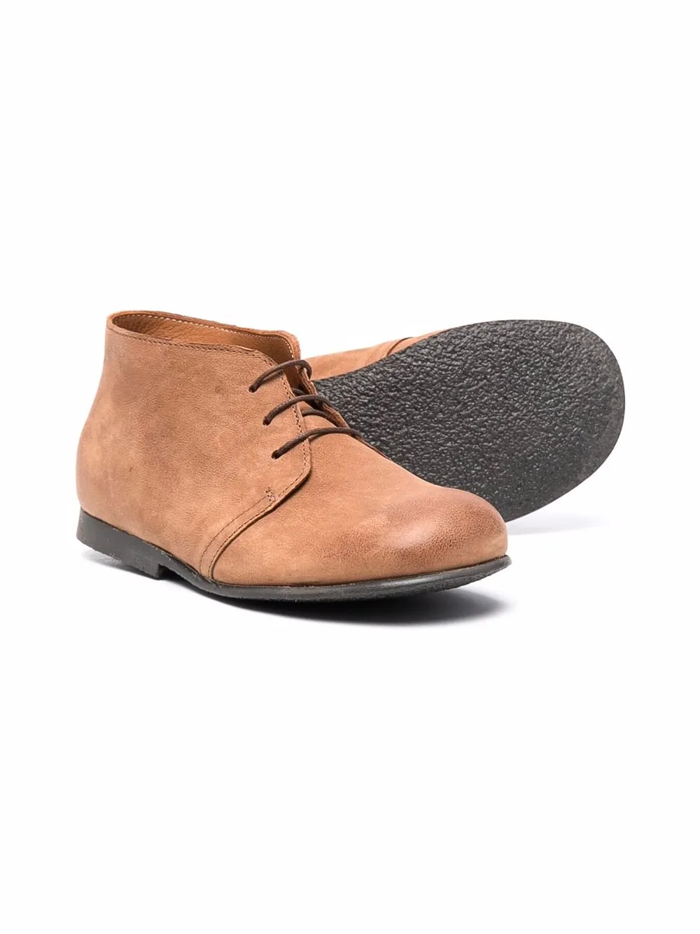 Shop Pèpè Lace-up Desert Boots In Brown