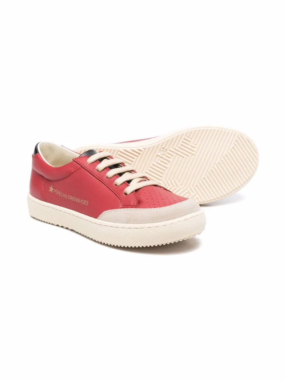 Shop Pèpè Logo Low-top Sneakers In Red