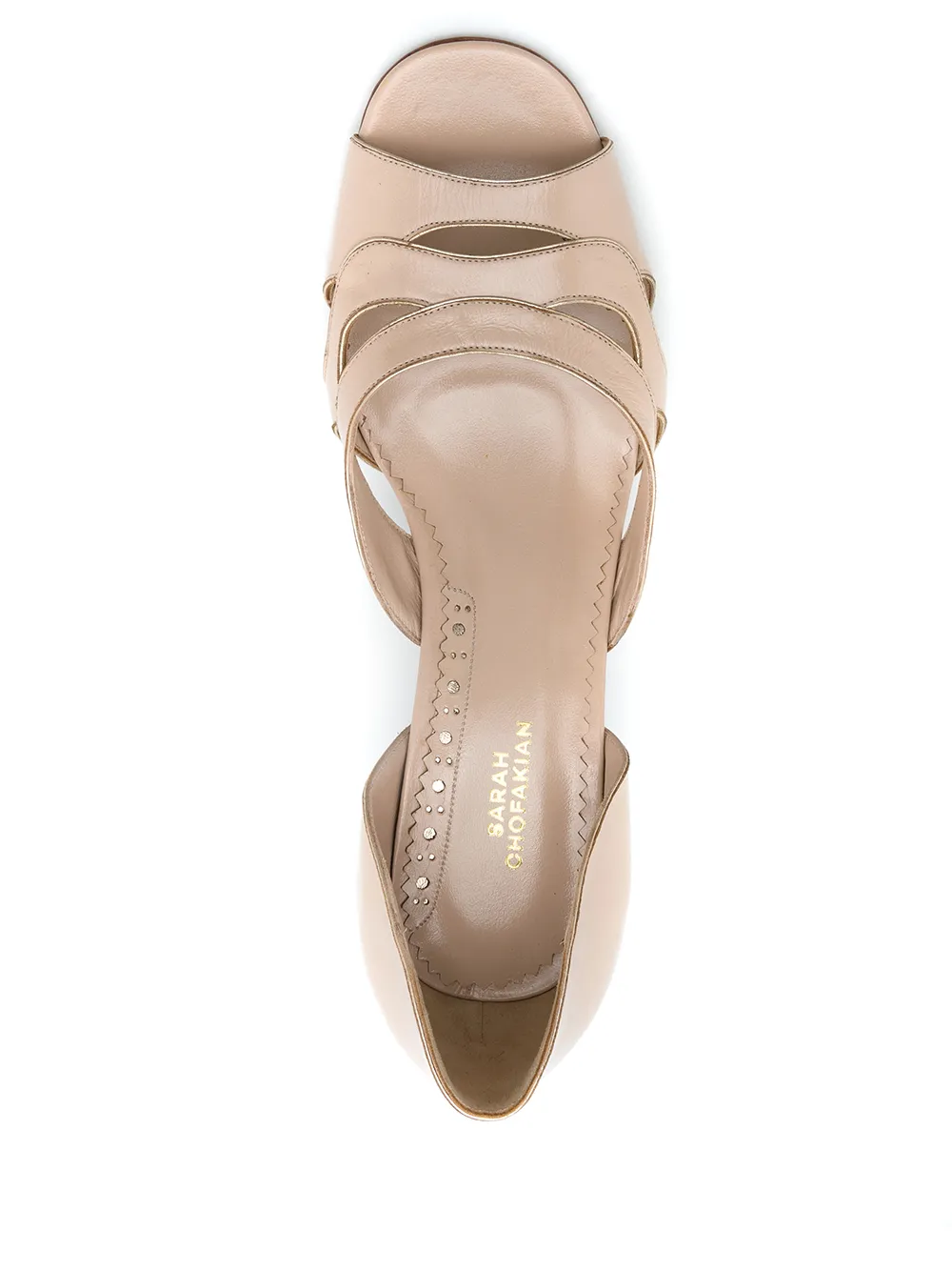 Shop Sarah Chofakian Kate Open-toe Sandals In Nude