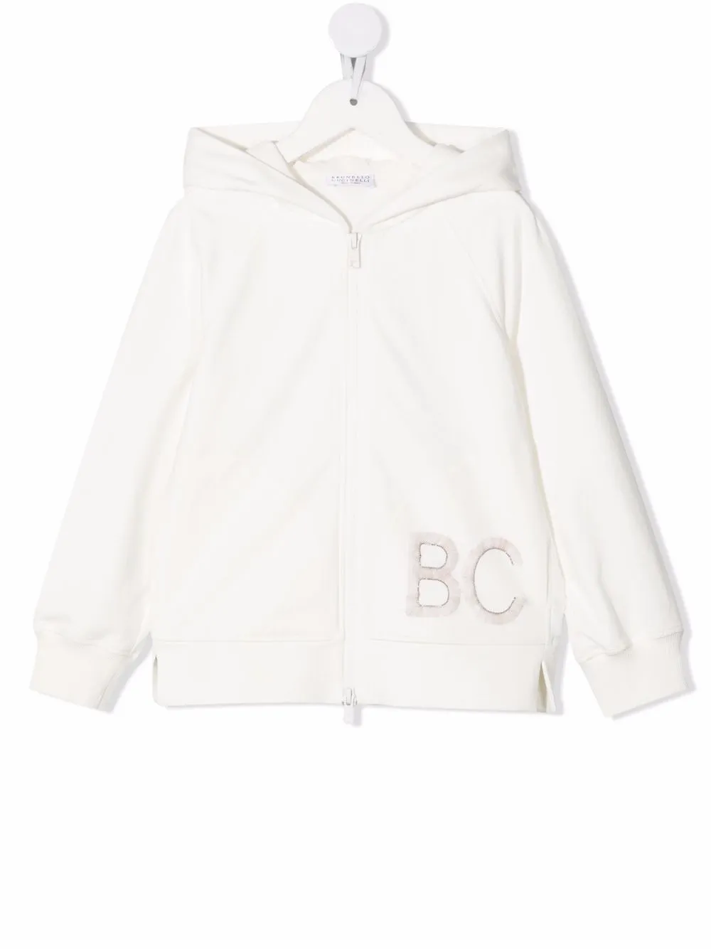 

Brunello Cucinelli Kids hoodie logo BC - Blanco