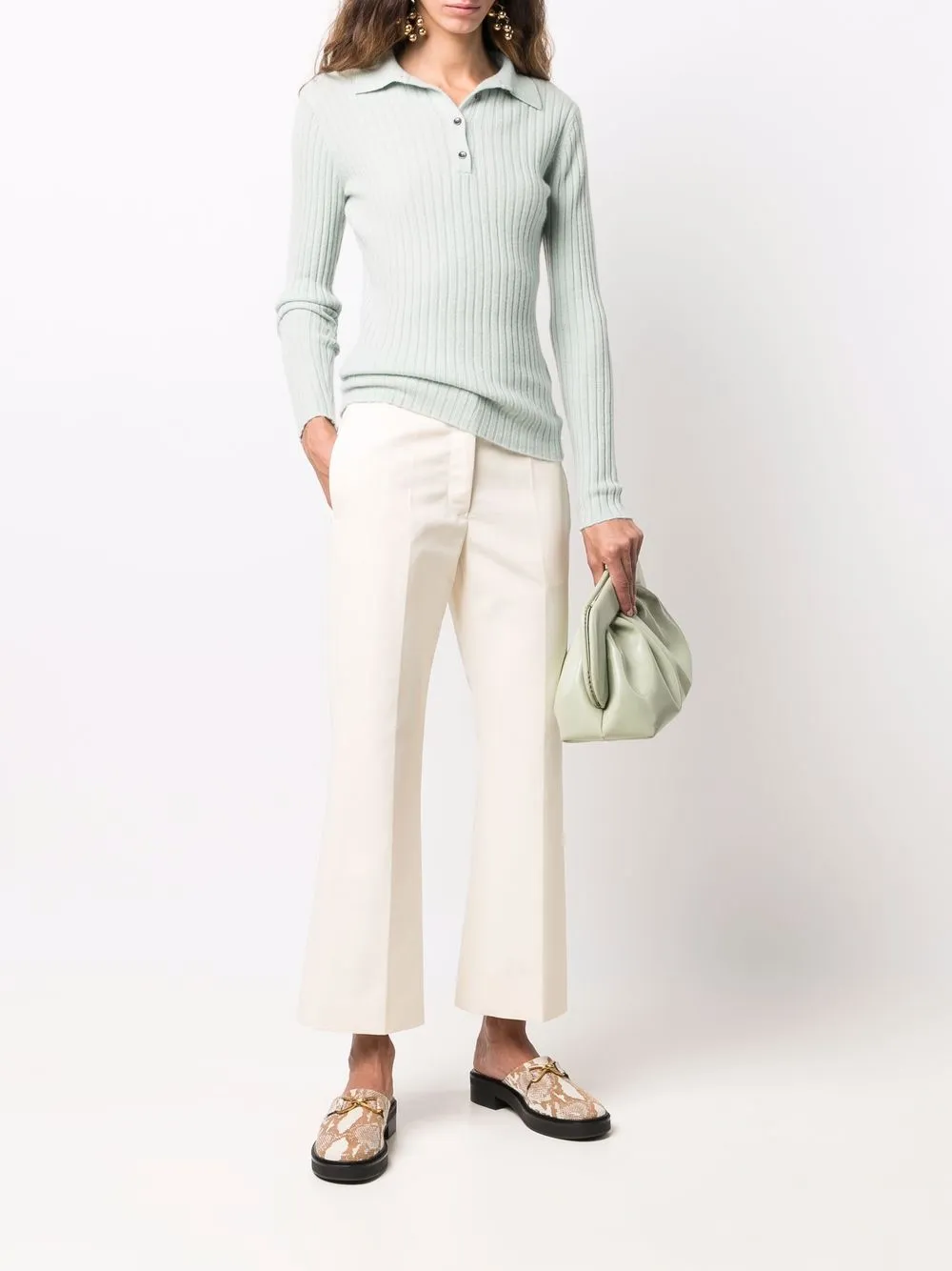 фото Jil sander расклешенные брюки