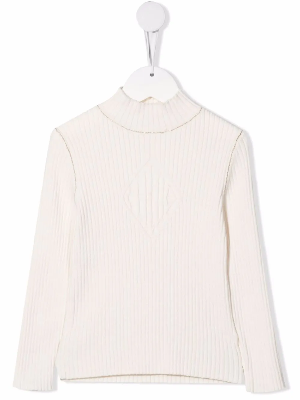

Chloé Kids ribbed mock-neck jumper - Neutrals