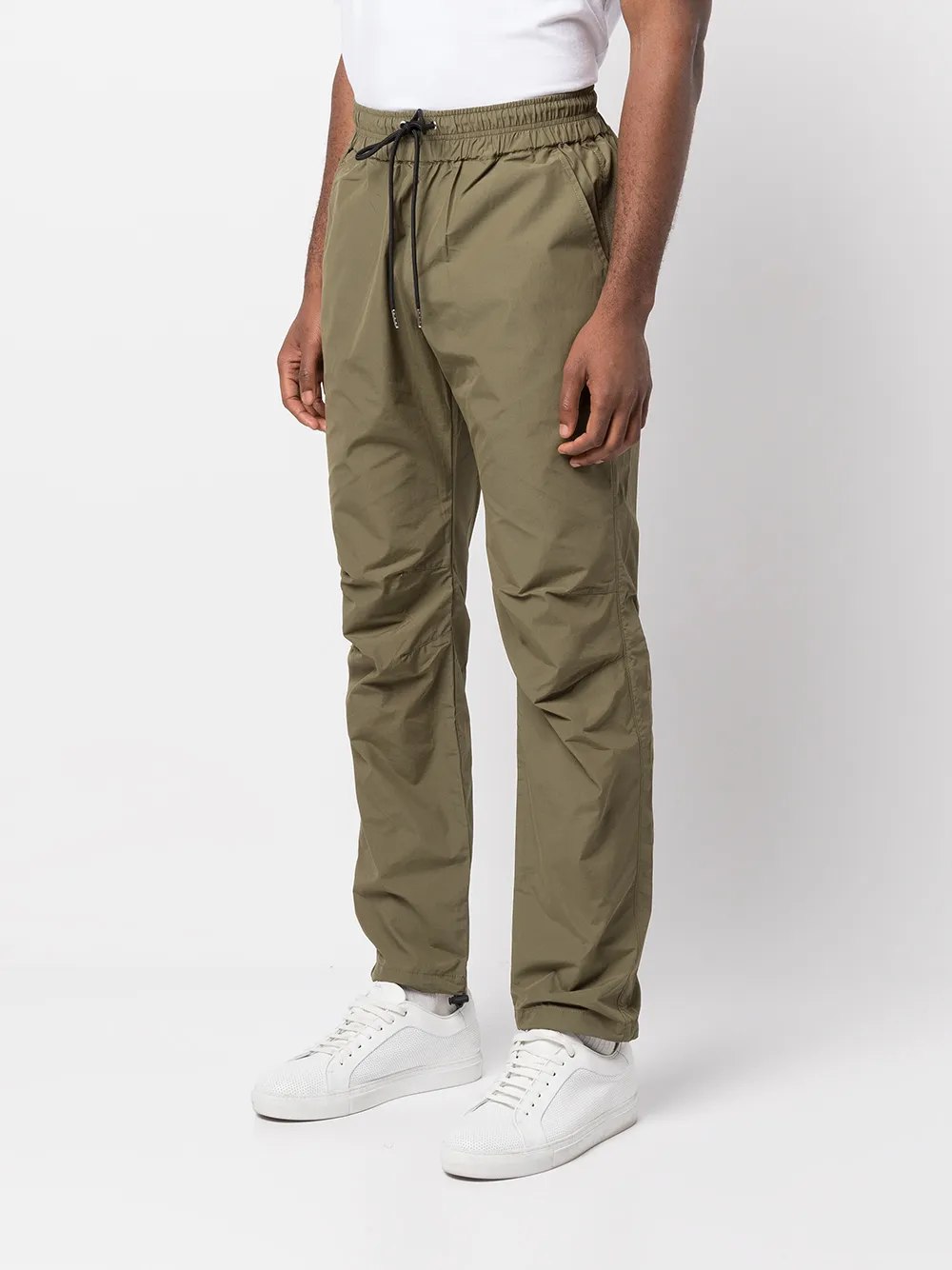 Shop John Elliott Himalayan Drawstring Straight-leg Trousers In Green