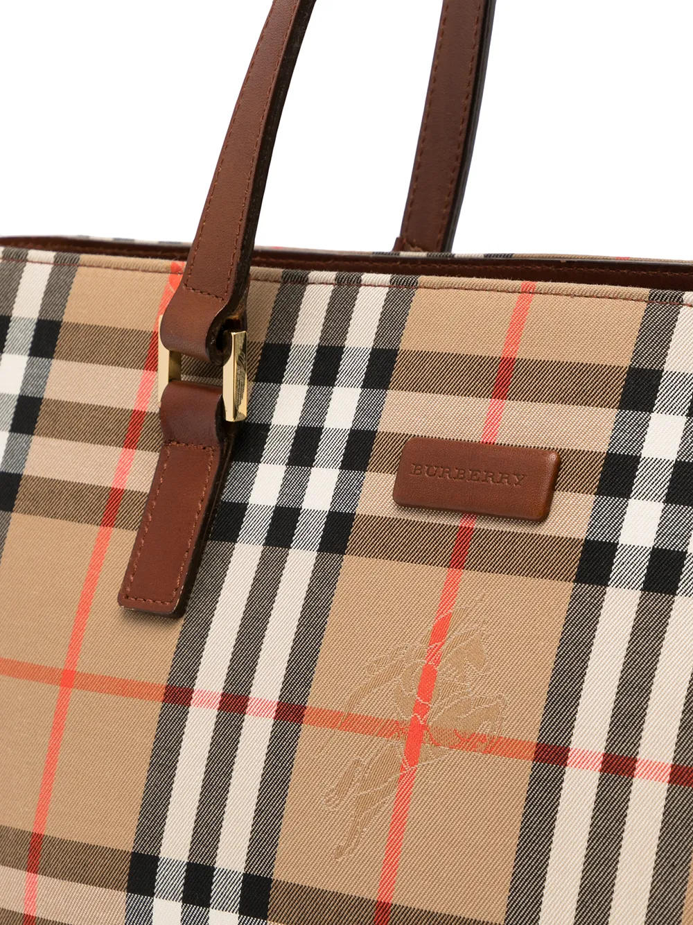 фото Burberry pre-owned маленькая сумка-тоут 2000-х годов в клетку house check