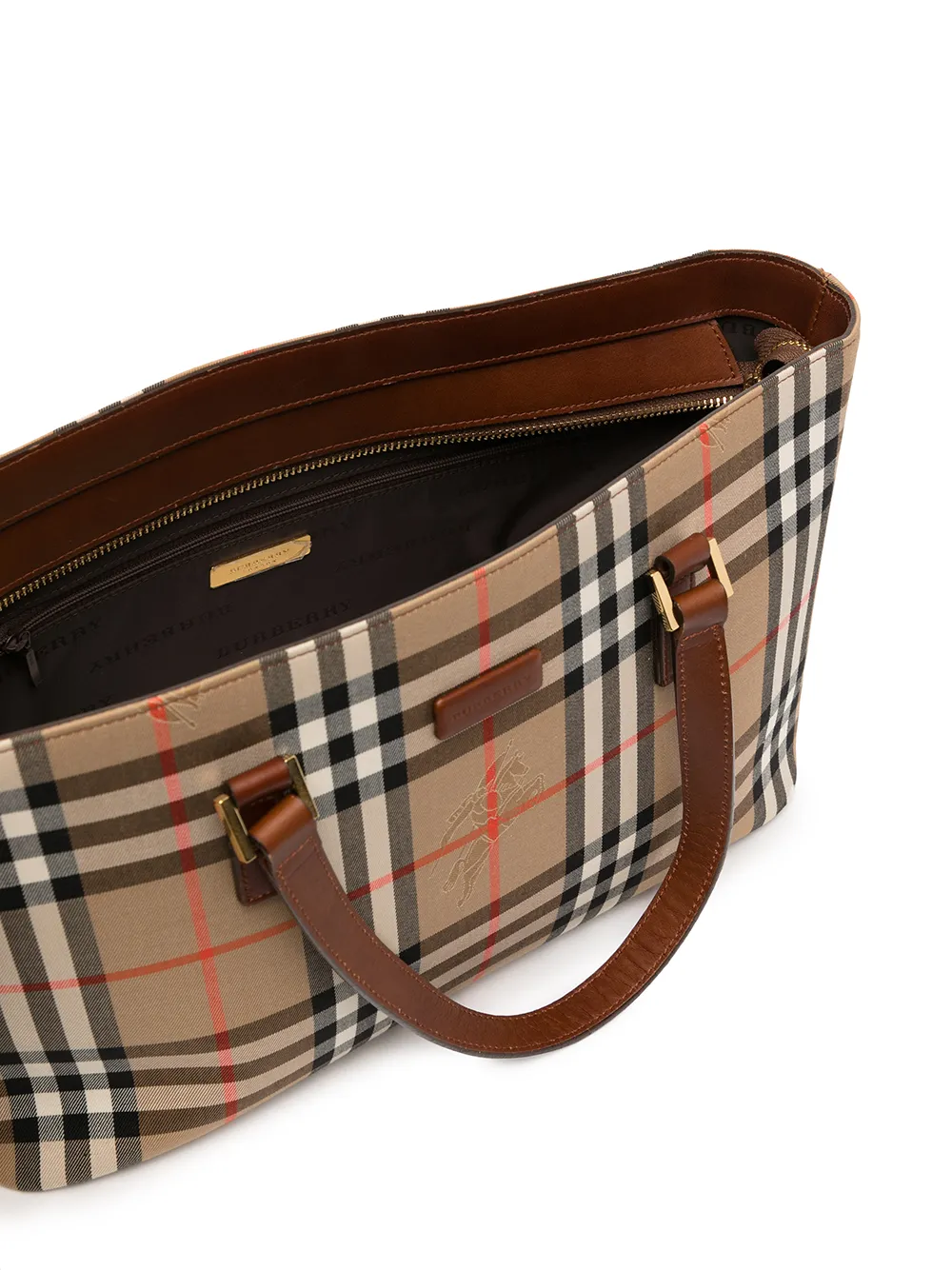 фото Burberry pre-owned маленькая сумка-тоут 2000-х годов в клетку house check