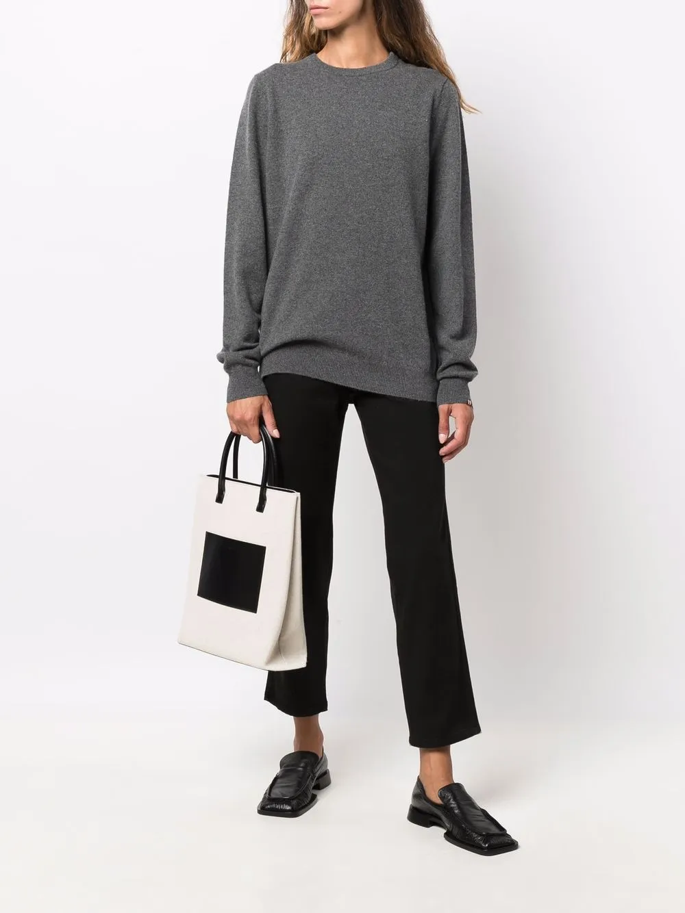 extreme cashmere Trui met ronde hals Grijs
