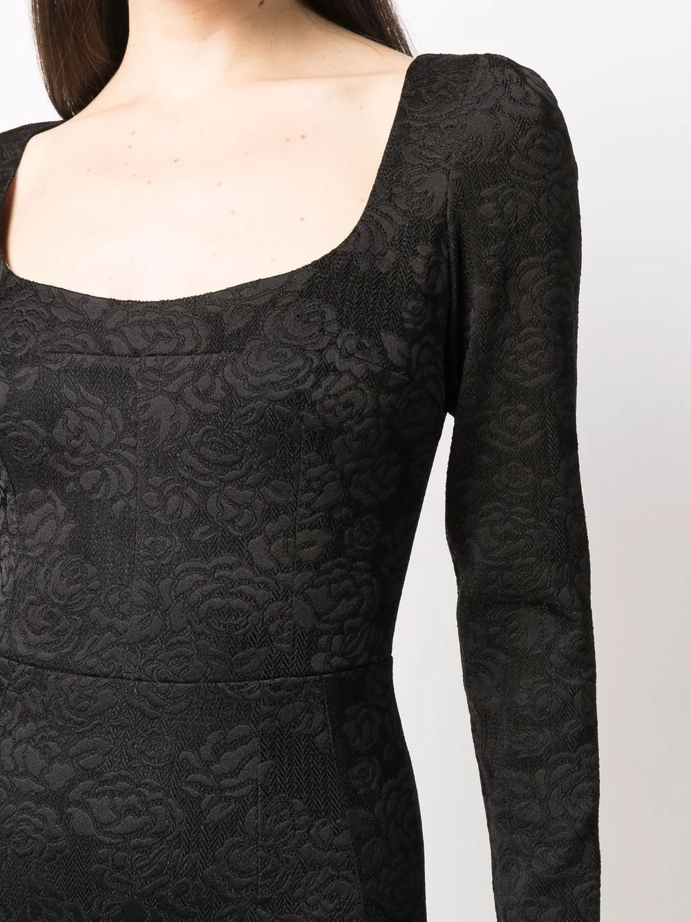 фото Dolce & gabbana жаккардовое платье мини с цветочным узором