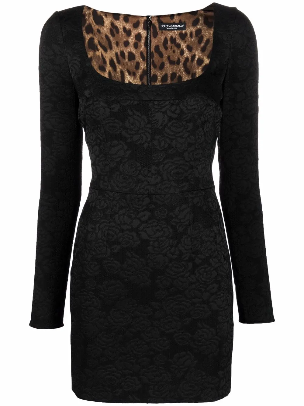 фото Dolce & gabbana жаккардовое платье мини с цветочным узором