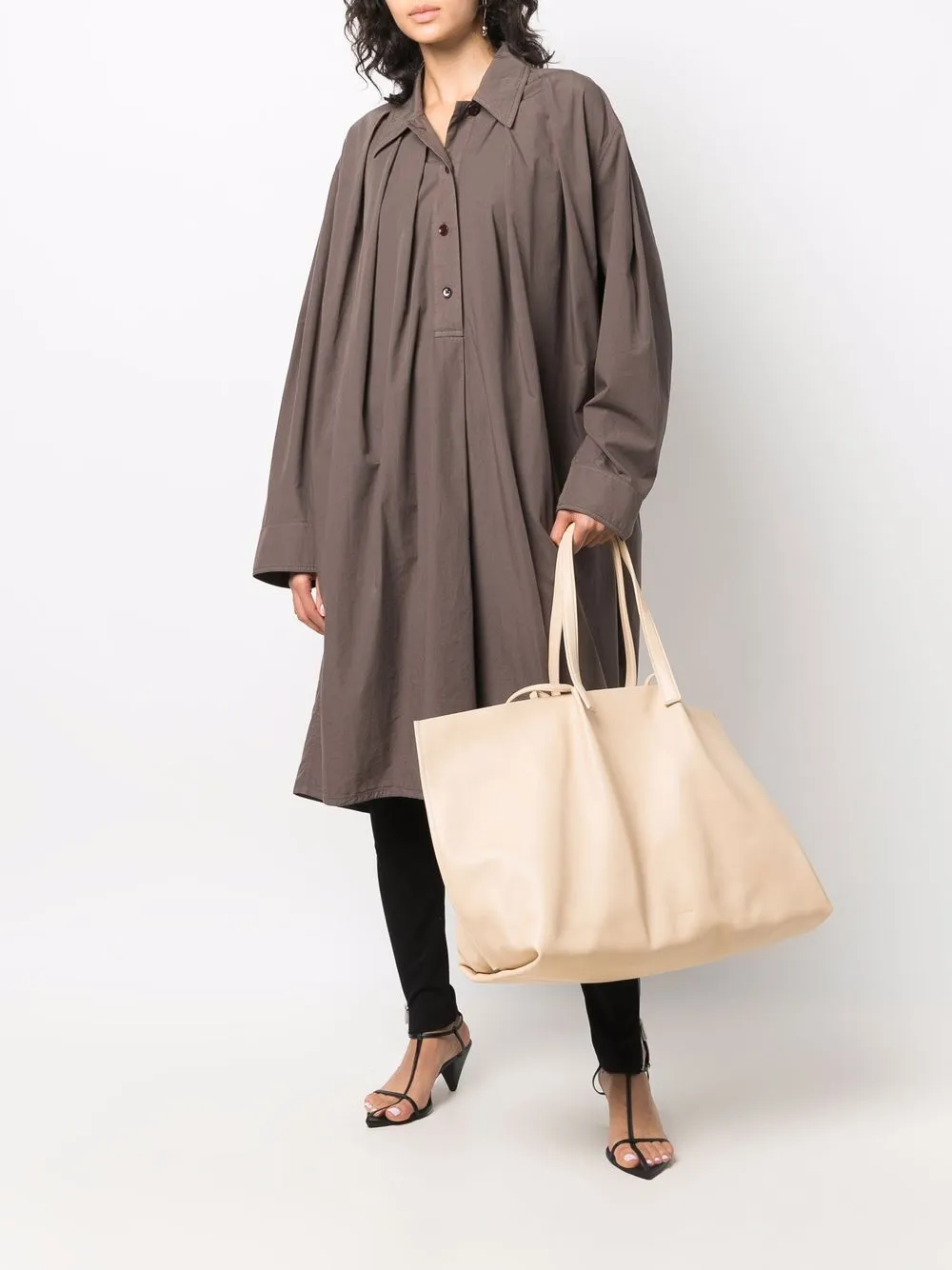 фото Jil sander сумка-тоут с тисненым логотипом