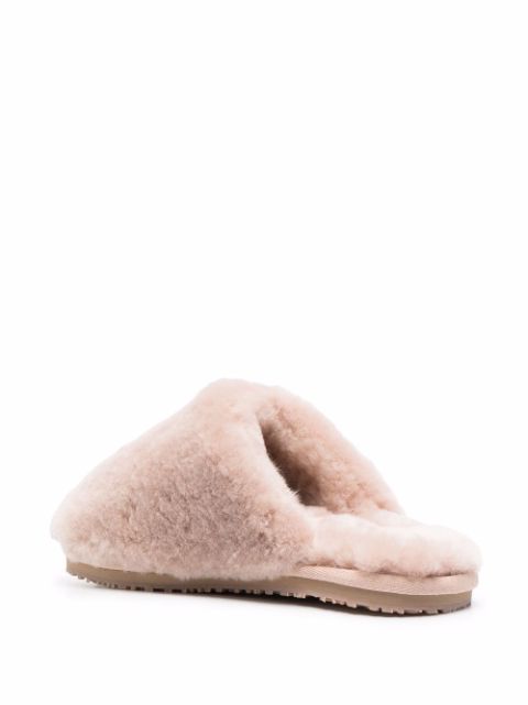 Shop Mou closed-toe shearling slipper with Express Delivery - FARFETCH