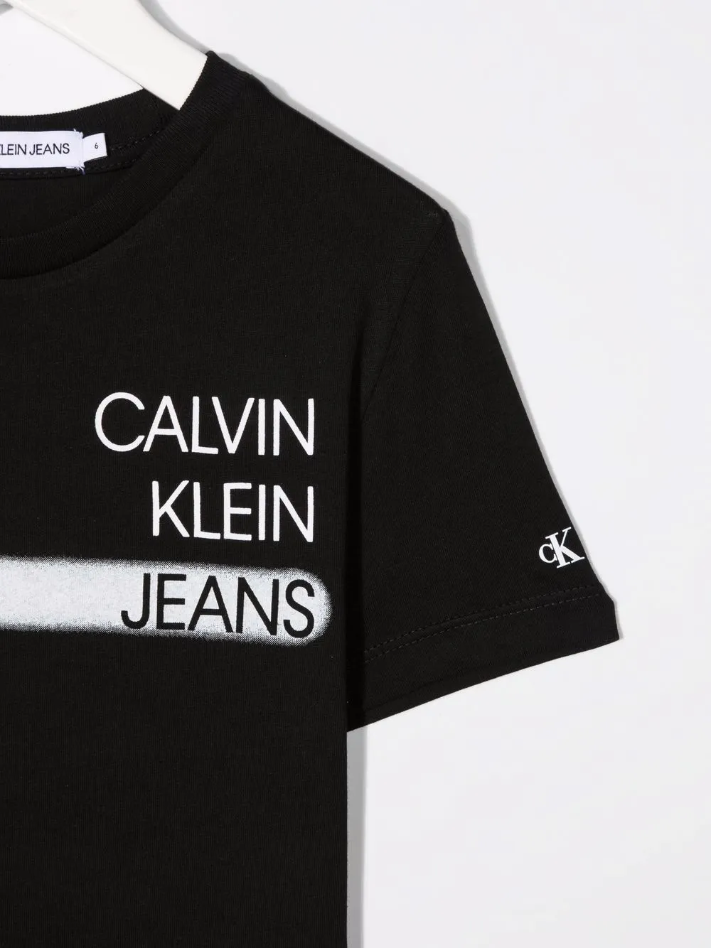 фото Calvin klein kids футболка с контрастными полосками и логотипом