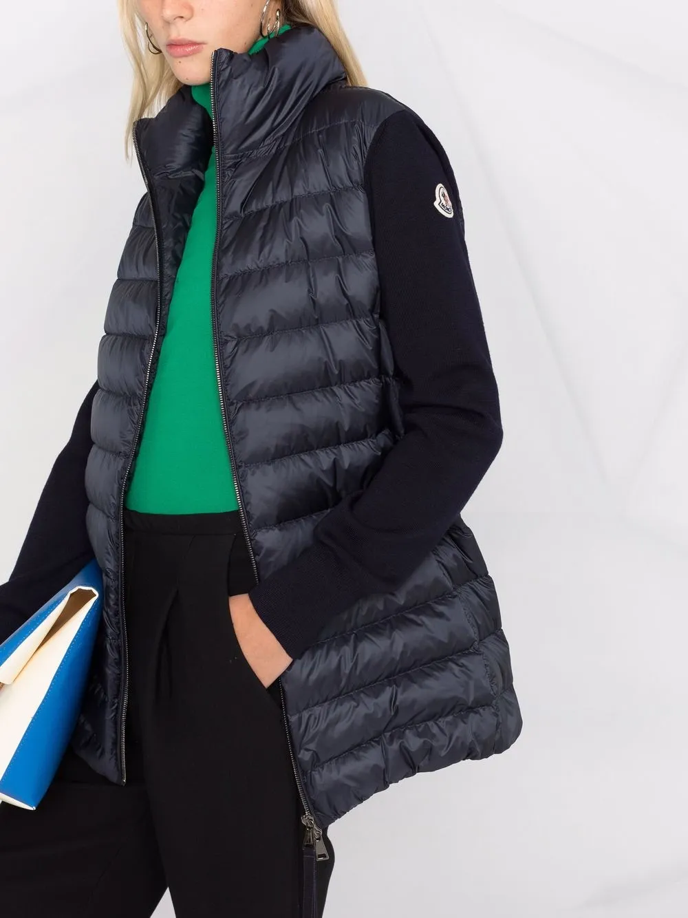 фото Moncler пуховик со вставками