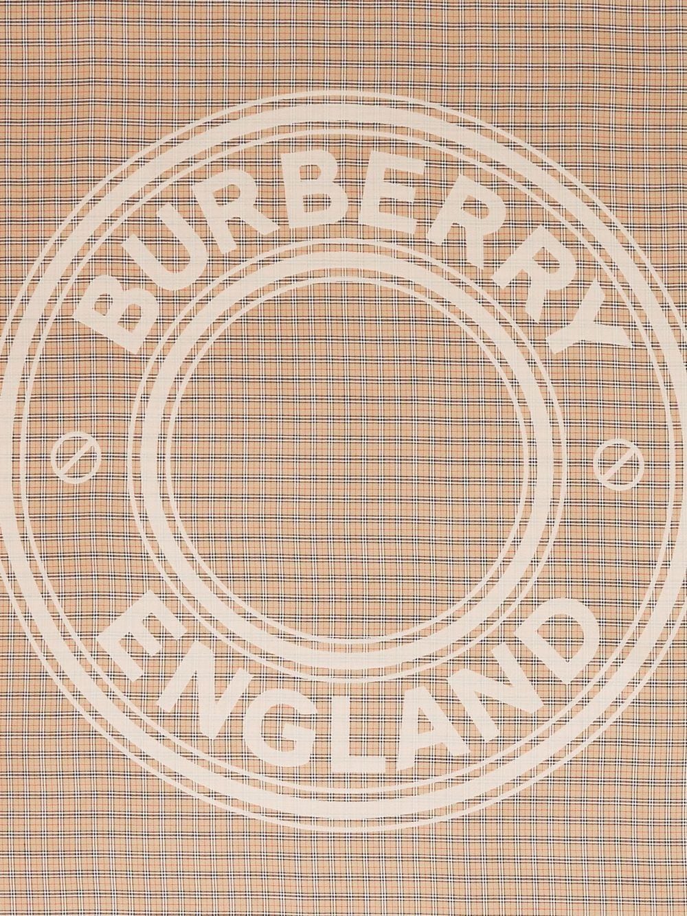 Burberry Sjaal met logo - Bruin