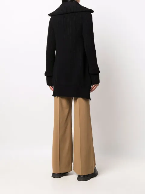 sacai wool melton coat