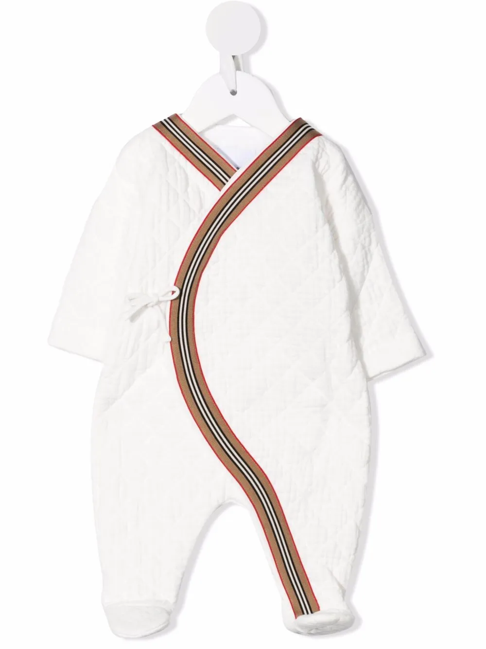 Burberry Kids стеганая пижама с отделкой в полоску Icon Stripe