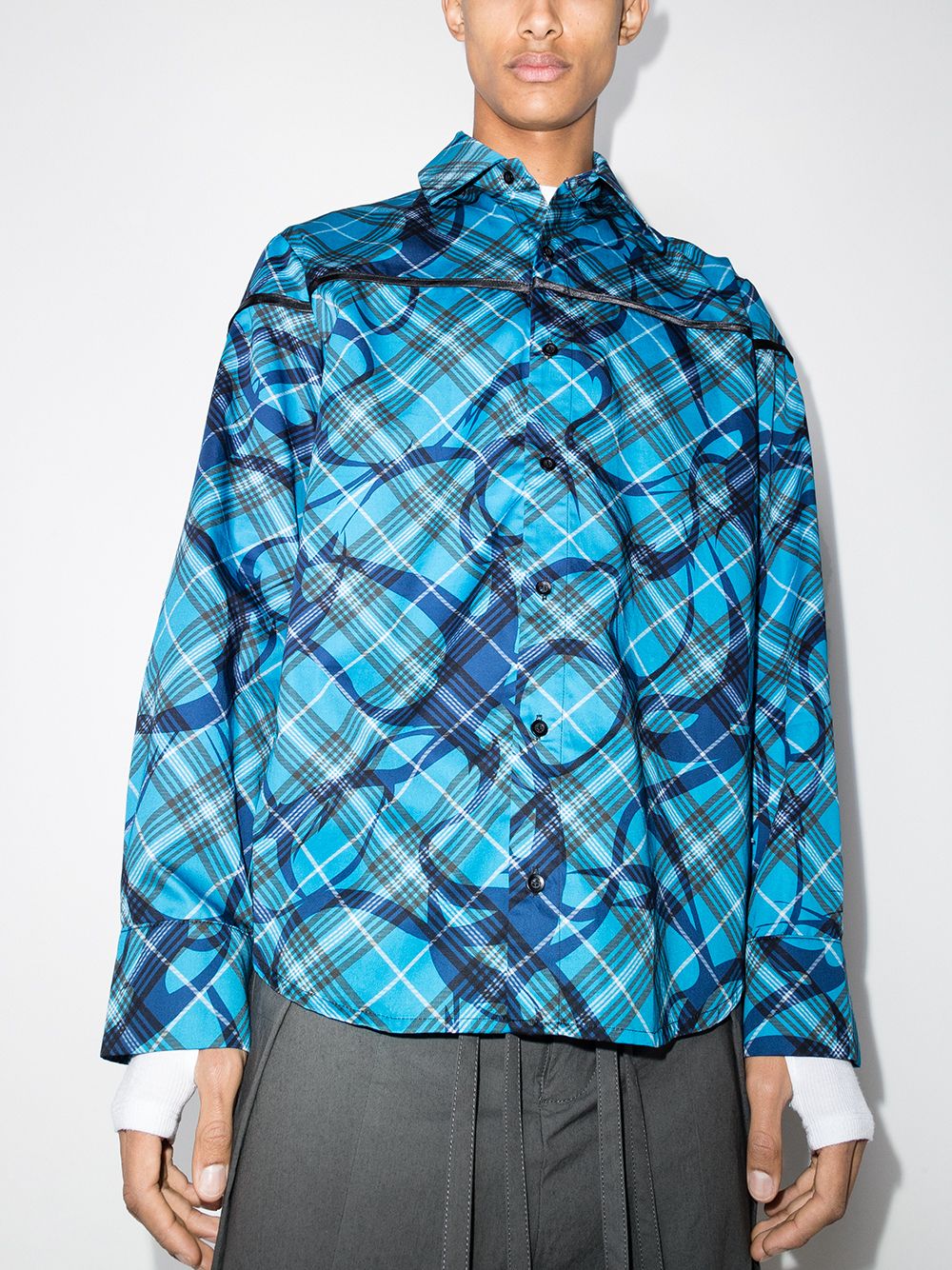 фото Av vattev hockney tartan check shirt