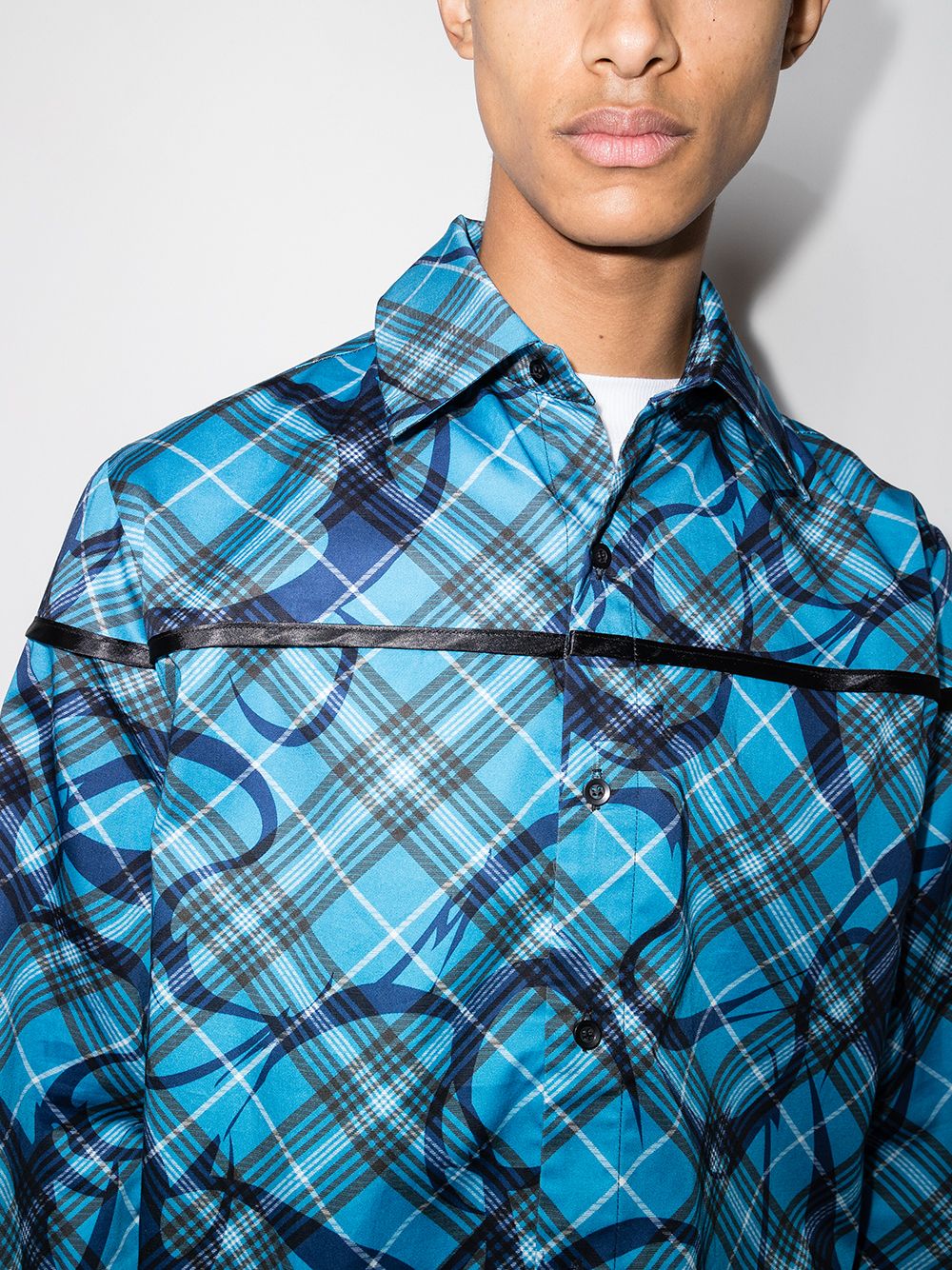 фото Av vattev hockney tartan check shirt