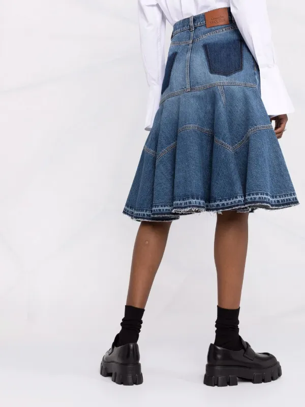 high-waisted A-line Denim Skirt - Farfetch