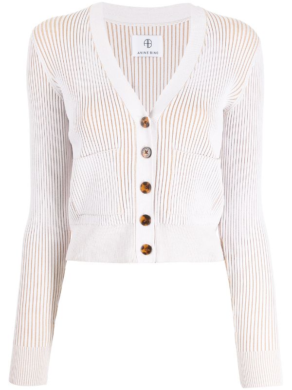 ANINE BING ribbed-knit cardigan for women A093181150 at Farfetch.com