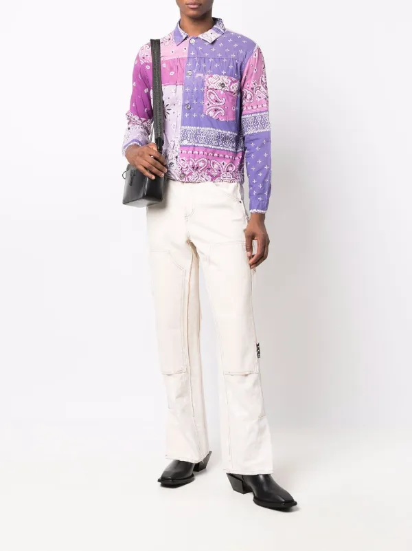 pink Bandana patchwork jacket for men 