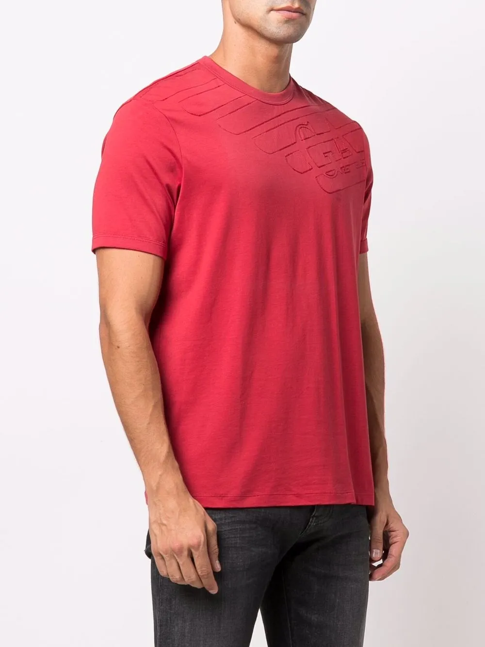 фото Emporio armani футболка с тисненым логотипом