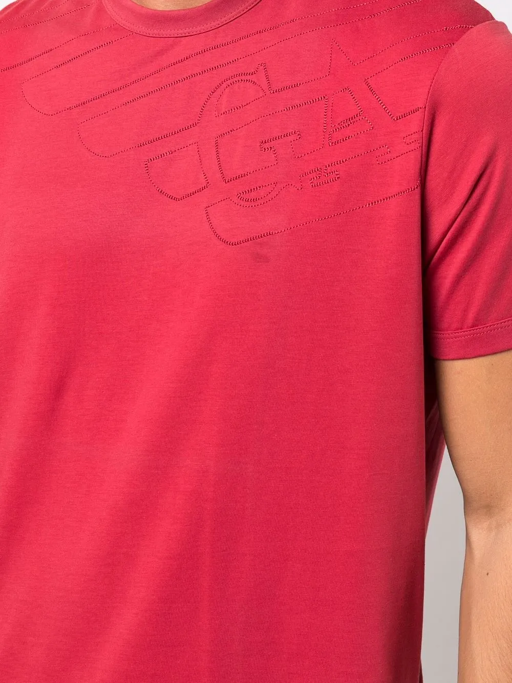 фото Emporio armani футболка с тисненым логотипом