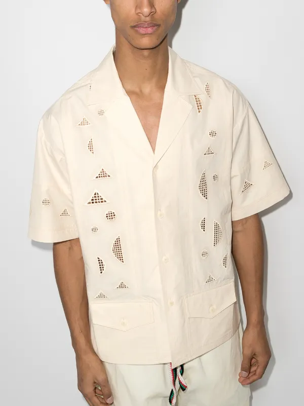 Nanushka Naz Embroidered Cotton Shirt 
