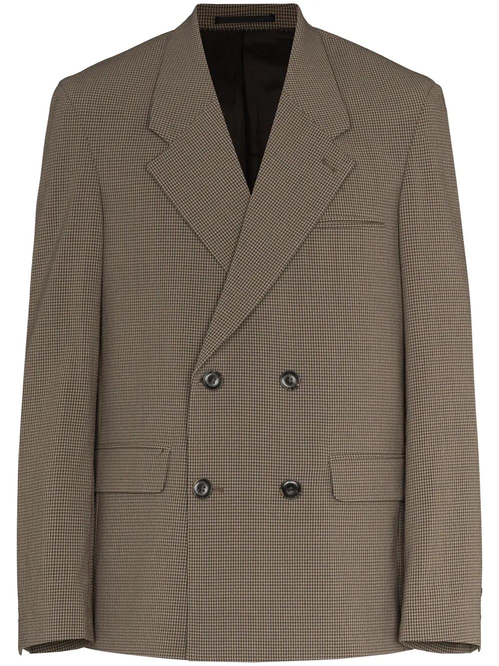 

Nanushka double-breasted check blazer - Brown