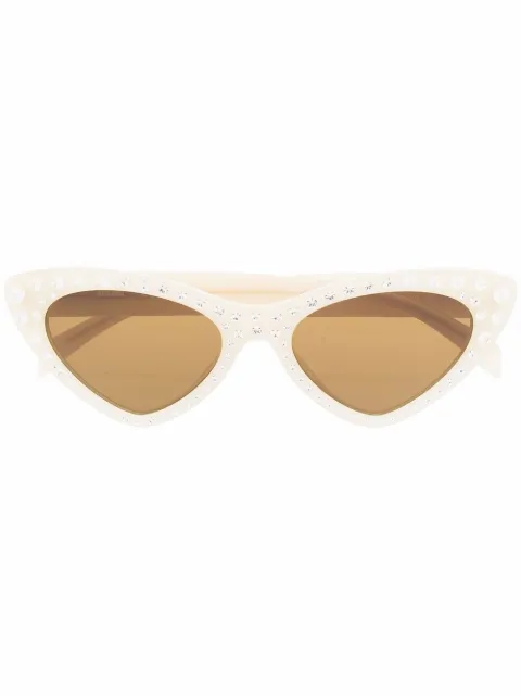Moschino Eyewear lentes de sol con armazón cat eye y detalles de cristal