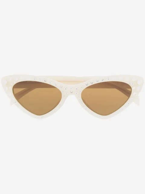 Moschino Eyewear crystal-embellished cat-eye frame sunglasses