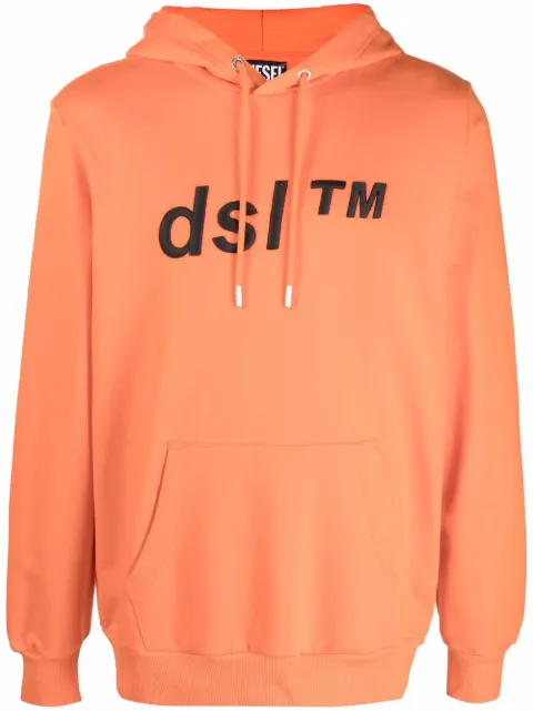 Diesel embroidered cotton hoodie