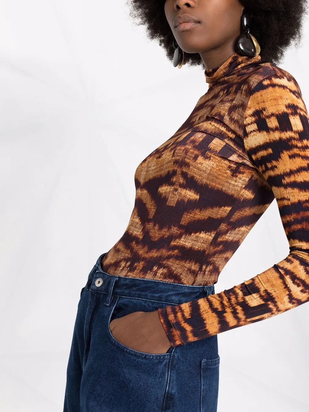фото Ulla johnson топ aurelia из джерси с принтом