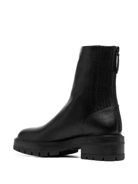 aquazzura saint honore combat almond toe boots
