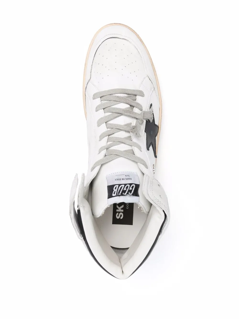 фото Golden goose высокие кеды sky-star
