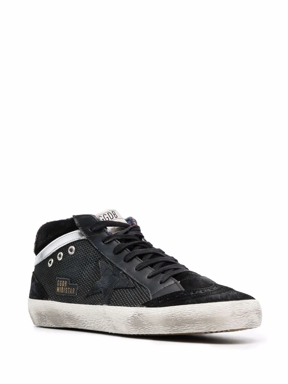 фото Golden goose кеды mid star с эффектом потертости