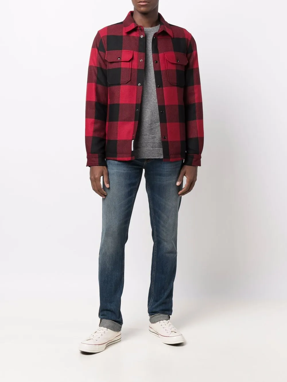 фото Woolrich фланелевая рубашка в клетку